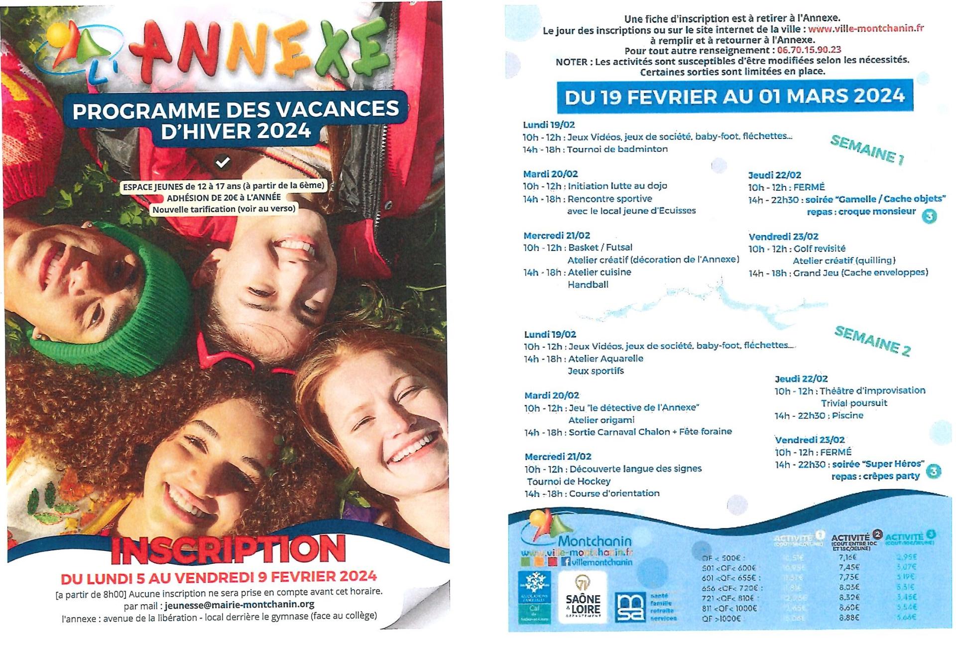 Inscriptions et Programme 2024